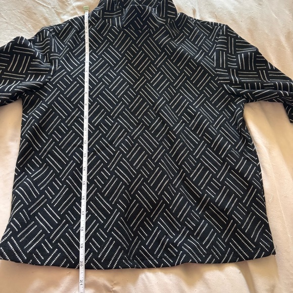 Zara Trafaluc Black White Geometric Mock Neck Top Fall Winter Collection Size M - Picture 9 of 9